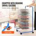 VEVOR Art Drying Rack 25 Removable Shelves Paint Drying Rack With 4 Wheels Blue_maomaolike.com
