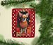 Chihuahua Holiday Christmas Porcelain Ornament Christmas Tree Hanging Decorations For Home Christmas Holiday, Rectangle, Gift, Multicolor_maomaolike.com