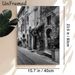 Vintage European Alley Painting Poster, Monochrome Old Town Street Scene Poster, Nostalgic Classic Design Brings Serene Ambiance Ideal For Living_maomaolike.com