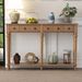 Retro Console Table With 4 Drawers And Open Shelf,perfect For Entryways,Living Rooms,and Hallways_maomaolike.com