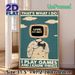 Gaming Themed Painting Poster, Vintage Retro TV-headed Gamer With Controller Poster, Playful Gaming-inspired Decor Ideal For Game Rooms, Living Spaces_maomaolike.com