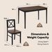 Eco-Friendly Solid Wood Dining Set - Sustainable Home & Restaurant Furniture With Black Metal Accents, Dark Brown_maomaolike.com