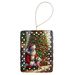 French Bulldog And Santa Claus Porcelain Ornament Christmas Tree Hanging Decorations For Home Christmas Holiday, Rectangle, Gift, Multicolor_maomaolike.com