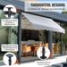 VEVOR Manual Retractable Awning, 118" Outdoor Retractable Patio Awning Sunshade Shelter, Adjustable Patio Door Window Awning Canopy With 39" Sun Shade Curtain For Backyard, Garden, Balcony_maomaolike.com