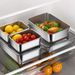 Youyoujia Stainless Steel With Lid, Square Preparing Food, Flat Tray Stalls, Fresh-Keeping For Pickling, Picnic Dumpling_maomaolike.com