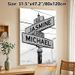 Personalized Street Sign Painting Poster, Monochrome Custom Name & Year Road Sign Poster, Unique Commemorative Decor Ideal For Living Room, Bedroom_maomaolike.com