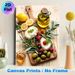 Cheese & Artisanal Food Platter Painting Poster, Warm-toned Rustic Culinary Scene Poster, Elegant Food-themed Decor Suitable For Kitchen And Dining_maomaolike.com