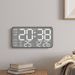 Metal Brushed Feel Wall New Multi-Functional LED Electronic Hot Selling Simple Alarm Clock_maomaolike.com