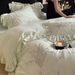 Fleece-Lined Thickened Warm Milk Velvet Four-Piece Set Double-Sided Coral Fleece Duvet Cover Bed Sheet Fresh Floral Lotus Leaf Edg_maomaolike.com