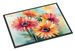 Gerbera Daisies In Watercolor Doormat Front Door Mat Indoor Outdoor Rugs For Entryway, Non Slip Washable Low Pile, 24H X 36W_maomaolike.com