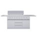 Large 8-Burner Outdoor BBQ Grill, 304 Food-Grade Stainless Steel, Electronic Ignition With Universal Wheels_maomaolike.com