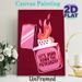 Pink Lighter Themed Painting Poster, Vibrant Cartoon-style Flaming Pink Lighter Poster, Eye-catching Wall Decor For Bedroom, Living Room_maomaolike.com