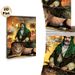 Islamic Religious Figure With Lion Painting Poster, Vivid Realistic Artistic Poster, Depicting Revered Figure With Lion, Domed Mosque, Doves And Palm_maomaolike.com