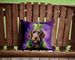 German Wirehaired Pointer King Of Mardi Gras Throw Pillow Machine Washable, Indoor Outdoor Decorative Pillow For Couch, Bed Or Patio, 14Hx14W_maomaolike.com