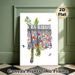 Floral Human Spine Painting Poster, Vibrant Mixed-media Style Poster, Features Colorful Flowers, Plants And Insects On Sketched Spine, Artistic Decor_maomaolike.com
