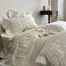 Wholesale French Romantic Pure Four-Piece Girl's Heart Bare Sleep Ruched Lace Full 100-Count Long-Staple Cotton 4-Piece Set_maomaolike.com