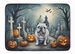 English Bulldog Spooky Halloween Memory Foam Kitchen Mat Machine Washable Anti-Fatigue Mat Cushion Comfort Bath Mat Or Kitchen Rug_maomaolike.com