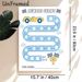 Race Car Themed Reward Chart Painting Poster, Cute Cartoon Race Track With Trophy & Clouds Poster, Practical Tool To Track Progress And Reward_maomaolike.com