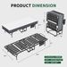 75 Inch Folding Bed With 5 Memory Foam Mattress, Space Saving Rollaway Guest Bed, Heavy-Duty Metal Frame On Wheels, Portable Twin Bed For Adults & Guests_maomaolike.com