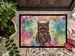 Hippie Animal Owl Doormat Front Door Mat Indoor Outdoor Rugs For Entryway, Non Slip Washable Low Pile, 24H X 36W_maomaolike.com
