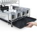Kitchen dish storage rack bowl and chopstick rack drain rack stainless steel multifunctional tableware rack knife rack_maomaolike.com