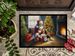 Beagle And Santa Claus Doormat Front Door Mat Indoor Outdoor Rugs For Entryway, Non Slip Washable Low Pile, 24H X 36W_maomaolike.com