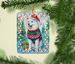 Samoyed Christmas Porcelain Ornament Christmas Tree Hanging Decorations For Home Christmas Holiday, Rectangle, Gift, Multicolor_maomaolike.com