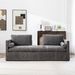 82.68 Wide Extra-large Double-seater Sofa, Chenille Upholstered, With Two Armrest Pillows And Two Backrest Pillows, Suitable For Bedrooms, Living Rooms, And Window Seating.Gray_maomaolike.com