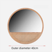 Vintage Wooden Makeup Wall-Mounted Round Wall-Sticking Home Dormitory Desktop Dressing Mirror Wall Decoration_maomaolike.com