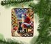 Portuguese Water Dog And Santa Claus Porcelain Ornament Christmas Tree Hanging Decorations For Home Christmas Holiday, Rectangle, Gift, Multicolor_maomaolike.com
