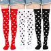 Unisex Christmas dress up stockings holiday masquerade dress up props COS ladybug polka dot knee high socks stockings_maomaolike.com