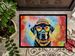 Black Labrador Hippie Dawg Doormat Front Door Mat Indoor Outdoor Rugs For Entryway, Non Slip Washable Low Pile, 24H X 36W_maomaolike.com