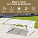 2-Person Wooden Garden Bench, Outdoor Wagon Wheel Porch Bench For Backyard Garden, Support 550 LBS, Rustic Country Style Patio Furniture, White_maomaolike.com