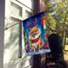 Pomeranian Christmas Reindeer House Flag Large Porch Sleeve Pole Decorative Outside Yard Banner Artwork Wall Hanging, Polyester, House Size, Multicolor_maomaolike.com