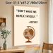 History Quote & Globe Themed Painting Poster, Witty Typographic & Cartoon Globe Poster, Humorous History-inspired Decor Ideal For Study Room_maomaolike.com