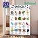 Outdoor Nature Scavenger Hunt Painting Poster, Bright Illustrated Natural Items Poster, Practical Exploration Checklist, Ideal For Outdoor Adventures_maomaolike.com