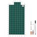 VEVOR Pool Safety Cover Fits 20x40ft Rectangle Inground Safety Pool Cover Green Mesh With 4x8ft Center End Steps Solid Pool Safety Cover For Swimming Pool Winter Safety Cover_maomaolike.com