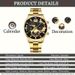 Luxury Men Quartz Wrist Watch With Roman Scale, Cross Necklace Fashion Bracelet Ring Set, Ideal Father's Day Valentine Gift For Dad Boyfriend Family_maomaolike.com