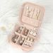 Travel Jewelry Case Small Jewelry Box Jewelry Organizer Storage Case Portable PU Leather Mini Jewelry Travel Case For Girls Womens Earring, Necklace, Rings,Bracelets_maomaolike.com