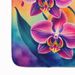 Orchids In Color Memory Foam Kitchen Mat Machine Washable Anti-Fatigue Mat Cushion Comfort Bath Mat Or Kitchen Rug_maomaolike.com
