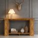 Farmhouse Console Table, 63" Narrow Entryway Table With Thickened Tabletop_maomaolike.com