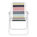 Folding Beach Chair, Lightweight Beach Chair With High Back, Portable Foldable Camping Chair Lawn Chair With Hard Armrest, Colorful Stripes_maomaolike.com