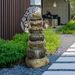 32.2in Stacking Stones Garden Statues, Welcome Signs In Five Languages, Outdoor Decor For Patio, Lawn, Yard Art Decoration, Housewarming Garden Gift_maomaolike.com