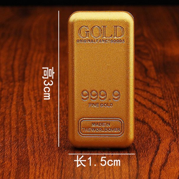Plated Top-sale Handmade Solid Brick Ruler Home Decorative Ornament Simulation Prop Gold Bar Sample Display_maomaolike.com