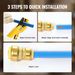 Pipe Fittings, 1/2"-3/4" 12PCS Brass Pipe Fittings, Straight-Through Push-Fit Pipe Connector Brass Air Fittings, Heavy Duty Plumbing Fittings Adapter For Heating/Shower Systems,Water Pipes_maomaolike.com