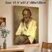 Elderly Man Portrait Painting Poster, Vintage Realistic Contemplative Elderly Man Poster, Detailed Artistic Depiction Ideal For Home Study, Living_maomaolike.com