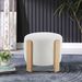Ottoman Foot Rest Round Bag Floor Chair For Bedroom Or Entryway In White_maomaolike.com