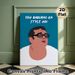 Baburao Themed Painting Poster, Minimalist Cartoon Style Portrait With Bold Slogan Poster, Vibrant Eye-catching Decor, Suitable For Home, Living Room_maomaolike.com