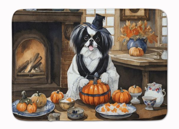 Japanese Chin Fall Kitchen Pumpkins Memory Foam Kitchen Mat Machine Washable Anti-Fatigue Mat Cushion Comfort Bath Mat Or Kitchen Rug_maomaolike.com