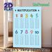 Multiplication Table Painting Poster, Bright Structured Arithmetic Chart Poster, Practical Educational Design To Assist With Math Learning, Ideal For_maomaolike.com